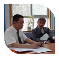 新竹公司总经理在建筑材料科学研究院会见北京航空航天大学陈汴琨教授。